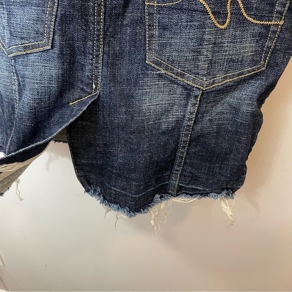 SB Jeans Y2K Denim Mini Dress Sz XS Blue Sweetheart Neckline Overalls Barbie 90s - Picture 8 of 10